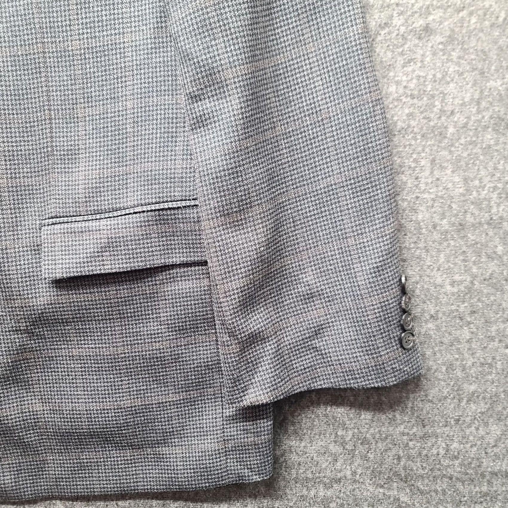 Ralph Lauren Lauren Ralph Lauren Sport Coat Mens 52R 2 Button Silk Wool Windowpane Notch Lapel Gray 2 Piece Big & Tall Mens B&T Jacket Shade Brown? Size US L / EU 52-54 / 3 - 2 Thumbnail