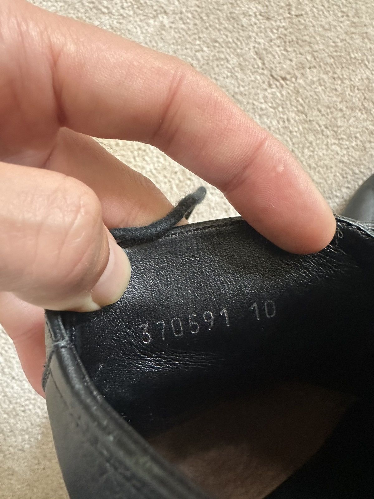 Gucci Gucci Black Leather Square Toe Lace Up Shoes Made in Italy Size US 10 / EU 43 - 10 Thumbnail