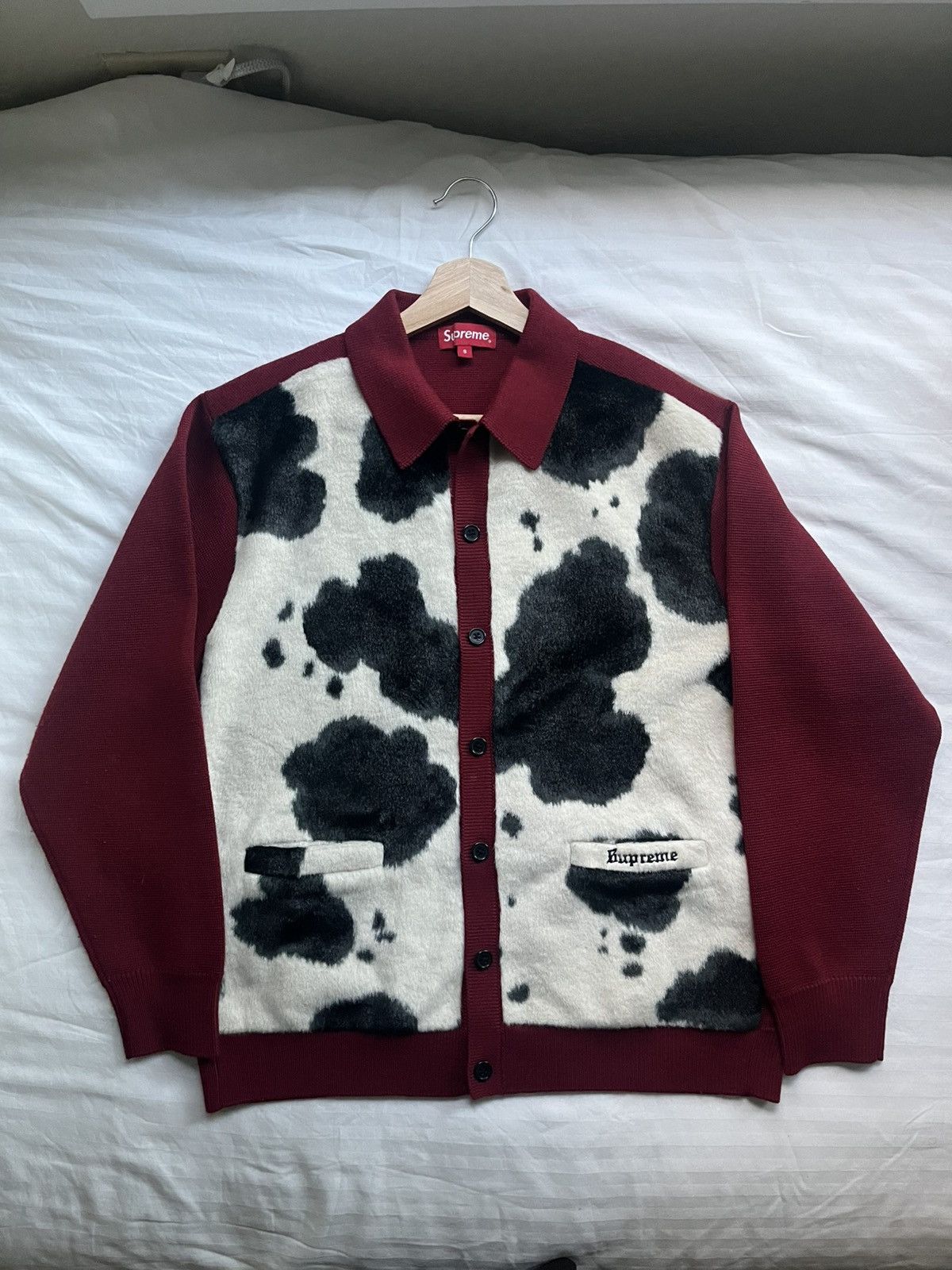 Supreme Cow Print Cardigan | Grailed