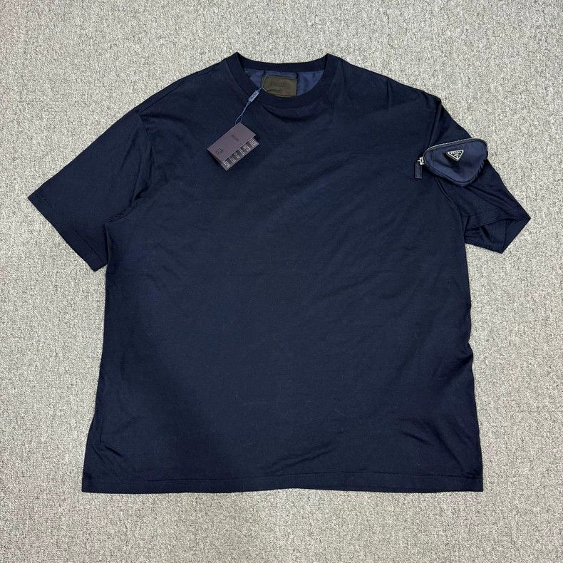 Prada Prada Navy Short Sleeve Shirt M Size US M / EU 48-50 / 2 - 1 Thumbnail