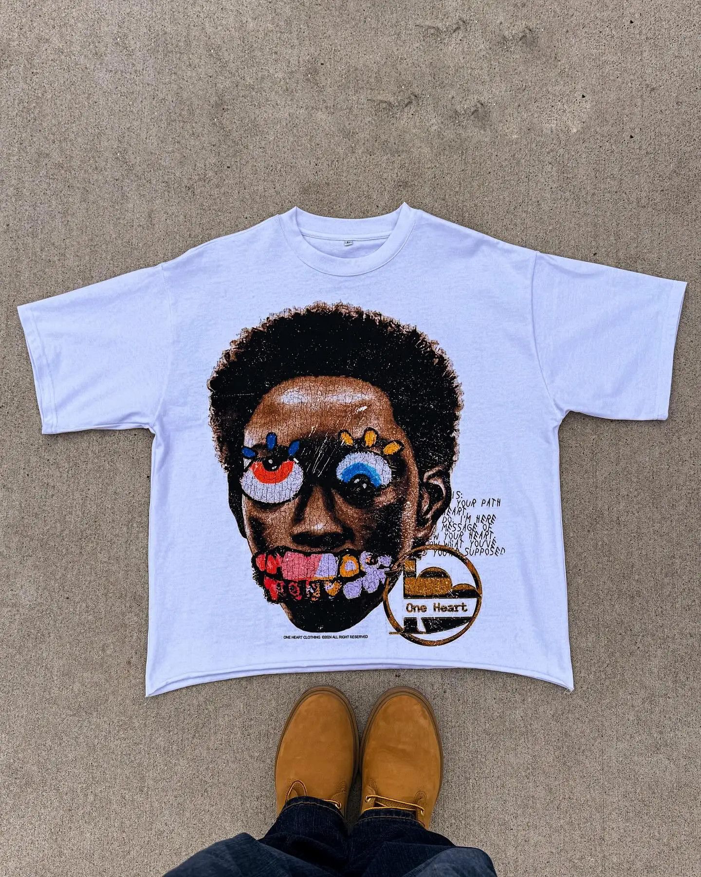 Other American Gothic trend big head print oversized T-shirt Size US S / EU 44-46 / 1 - 1 Thumbnail
