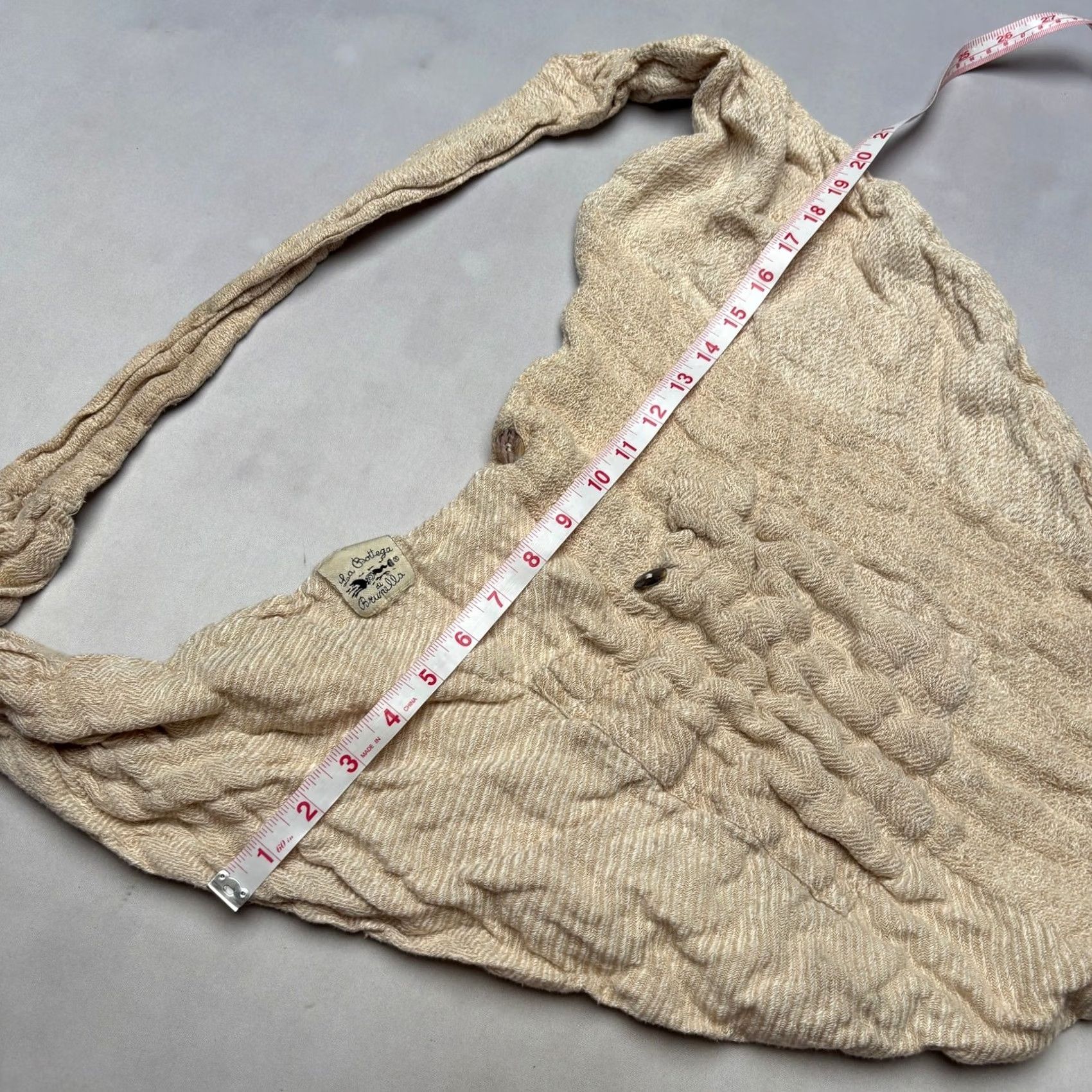 Vintage La Bottega di Brunella Bag Tote Shoulder Grocery Textured Italian Round Slouch Women Size ONE SIZE - 6 Thumbnail