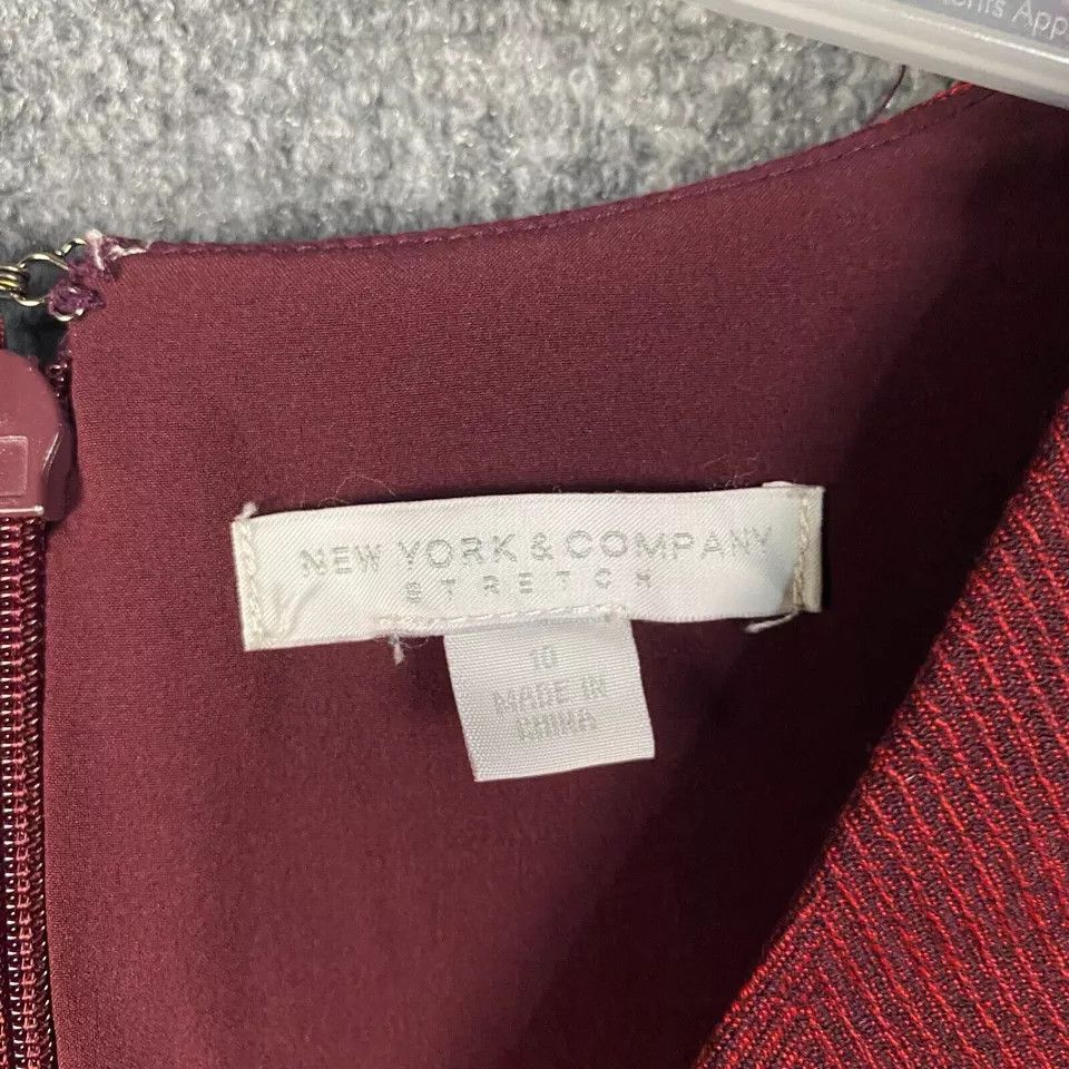 Other New York & Company Dress Women's Size 10 Maxi Stretch Red Size L / US 10 / IT 46 - 2 Thumbnail