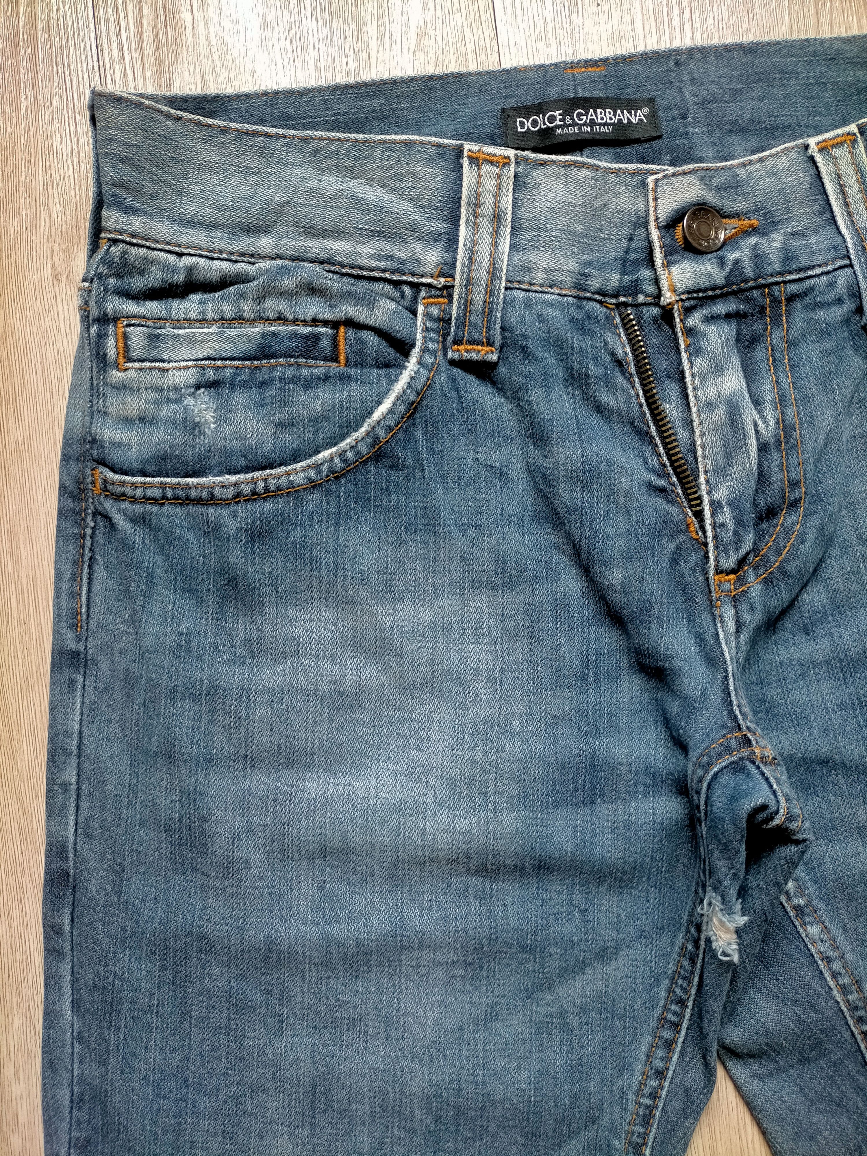 Dolce & Gabbana Dolce & Gabbana Double Zipped Distress Jeans Size US 30 / EU 46 - 4 Thumbnail