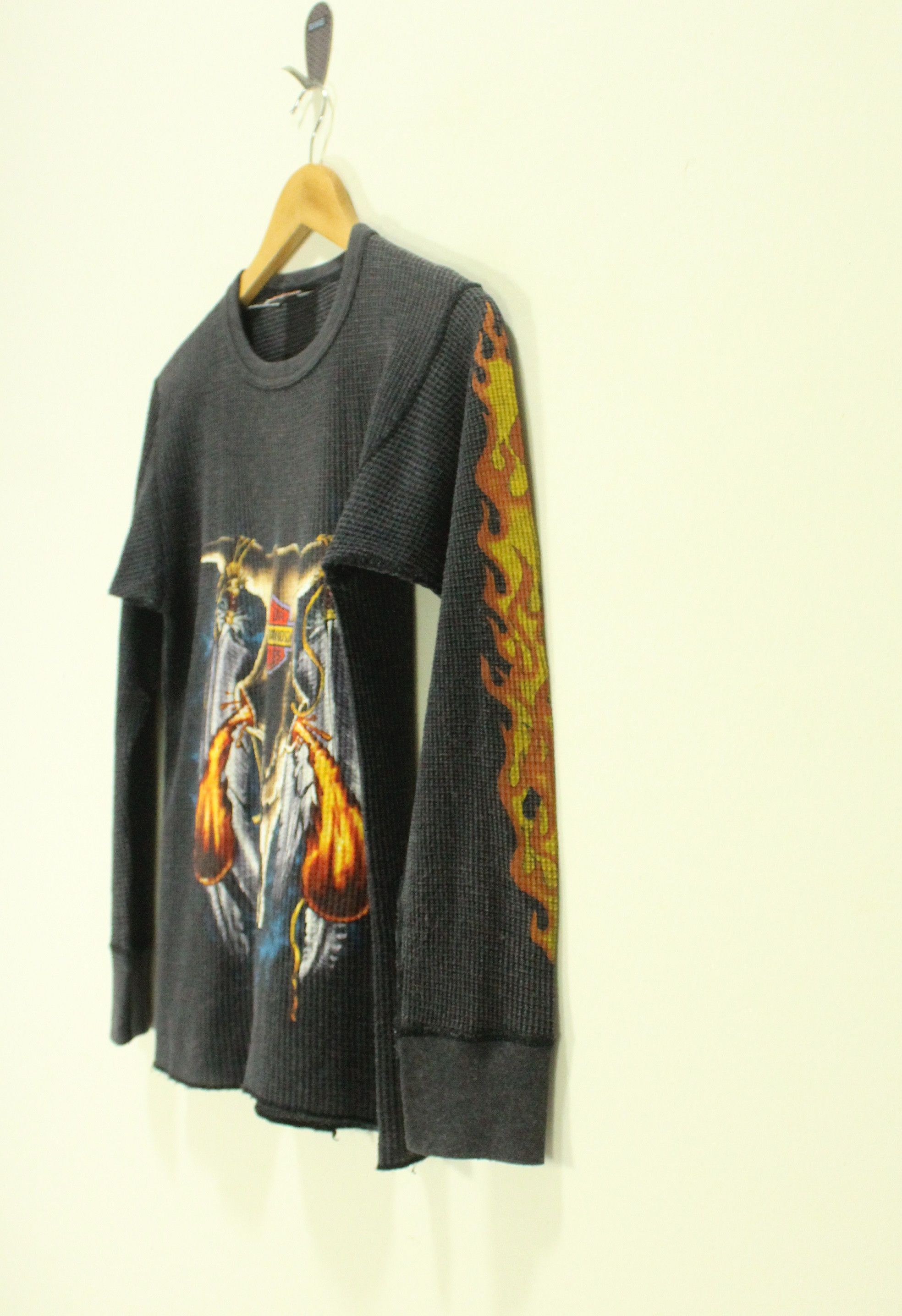 Harley Davidson Vintage HARLEY DAVIDSON Shirt HOLOUBEK Flame Thermal Bodyfit Size US M / EU 48-50 / 2 - 3 Thumbnail