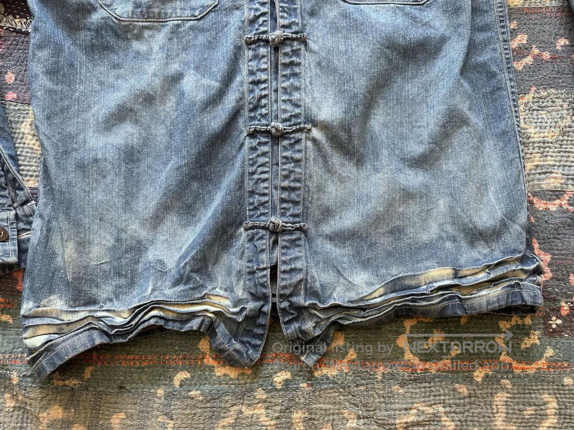 RRL Ralph Lauren rrl vintage denim shirt with distressed look. Size US M / EU 48-50 / 2 - 5 Thumbnail