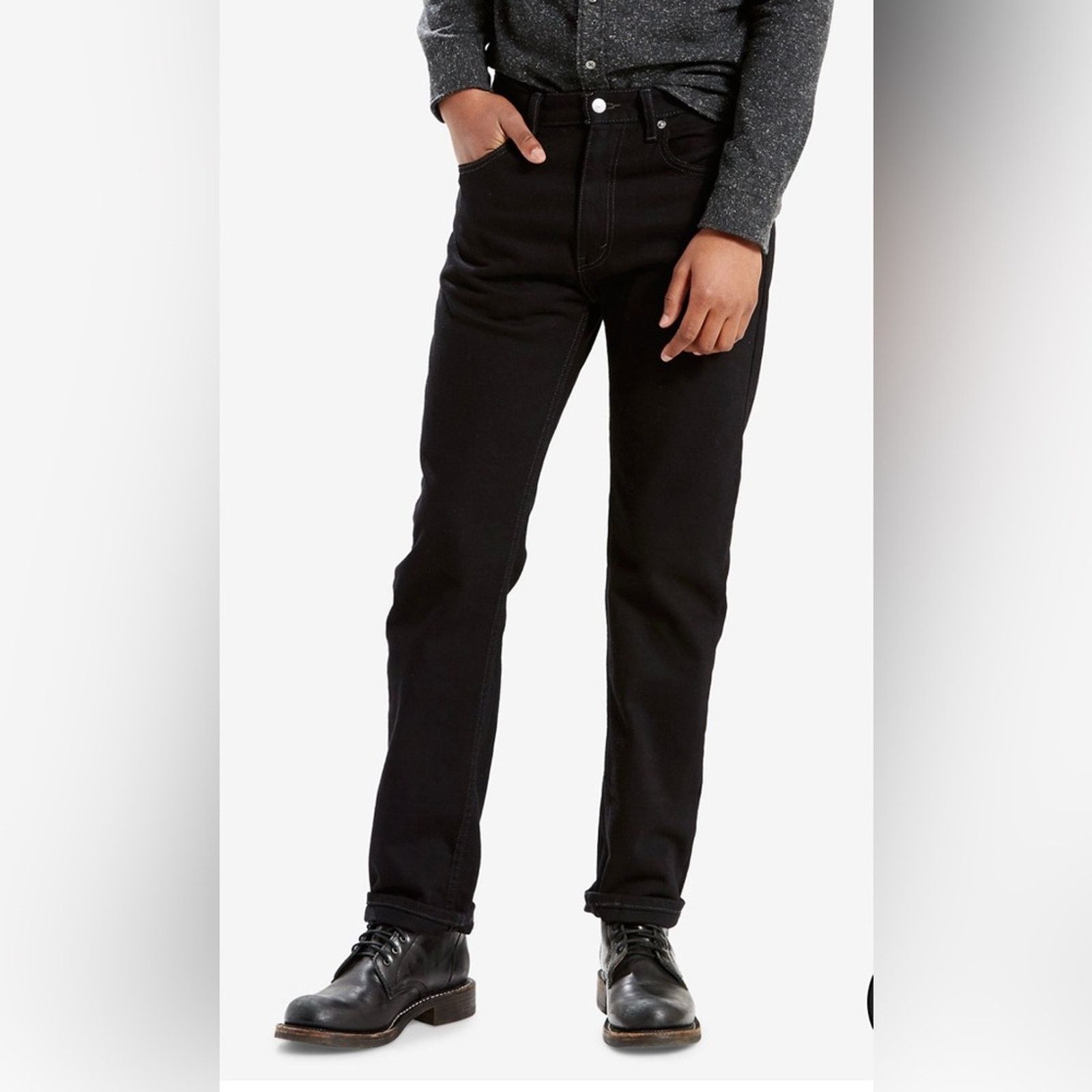 Levi's Levi’s men’s jeans 33x32 All black 505 style Size US 33 - 1 Thumbnail