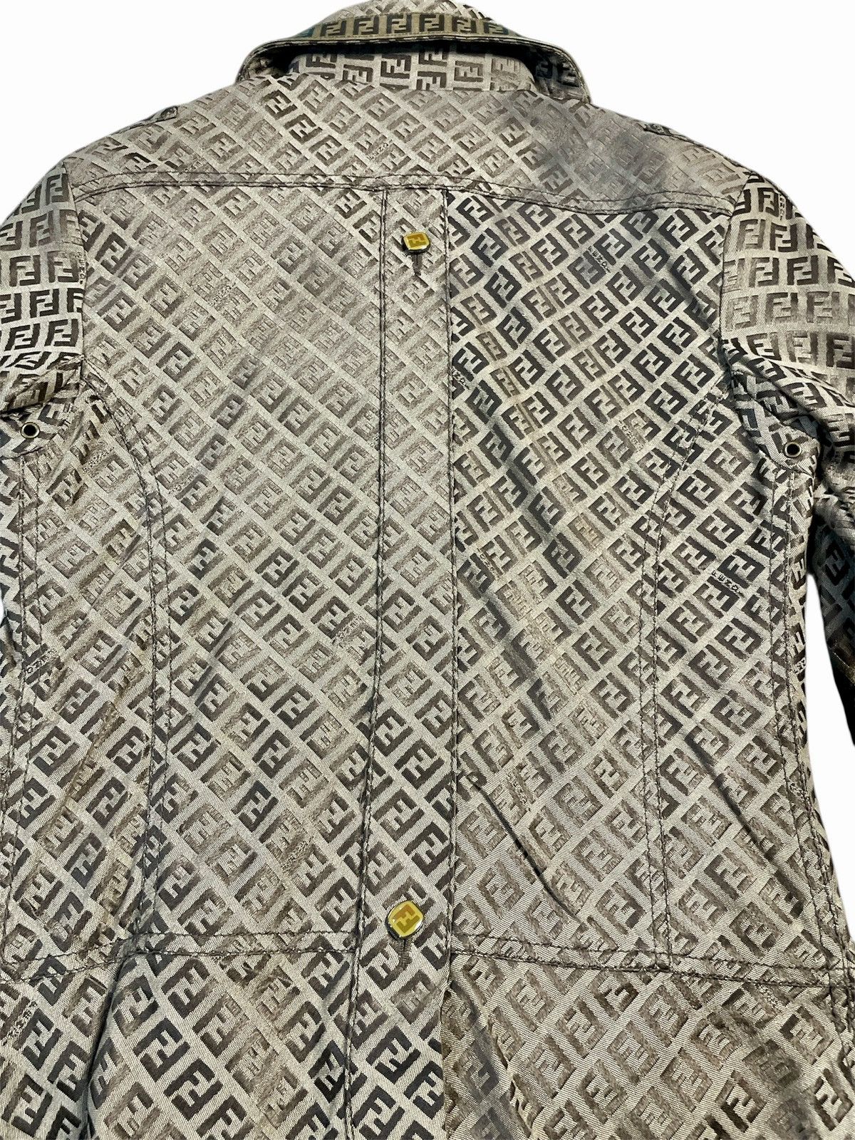 Fendi Vintage Fendi Zucca All-Over Monogram Zip Jacket Size 6 USA Size US S / EU 44-46 / 1 - 6 Thumbnail