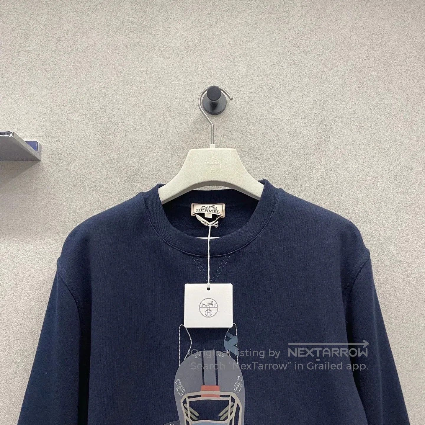 Hermes Hermes Navy Animal Print Sweatshirt. Size US L / EU 52-54 / 3 - 4 Thumbnail