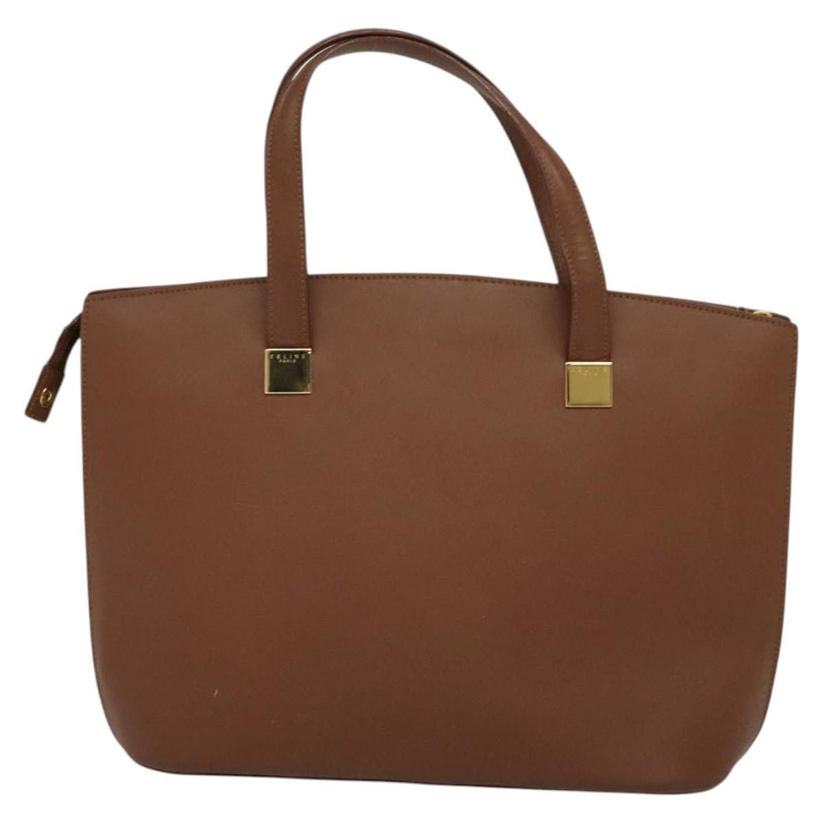 Celine CELINE Hand Bag Leather Brown Gold Size ONE SIZE - 3 Thumbnail
