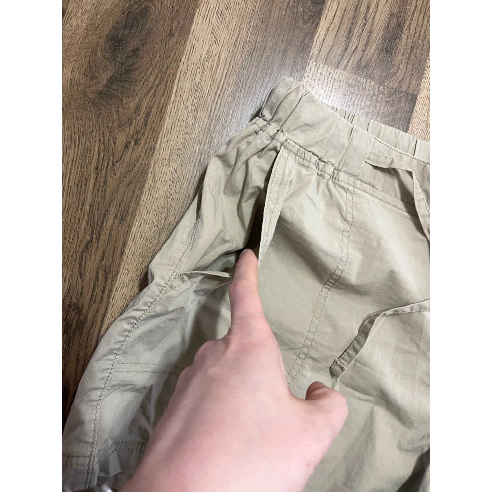 Merona Merona Shorts Men XL Tan Tie Waist Chino Casual Solid Print - Free Return Mens Size US 36 / EU 52 - 5 Thumbnail