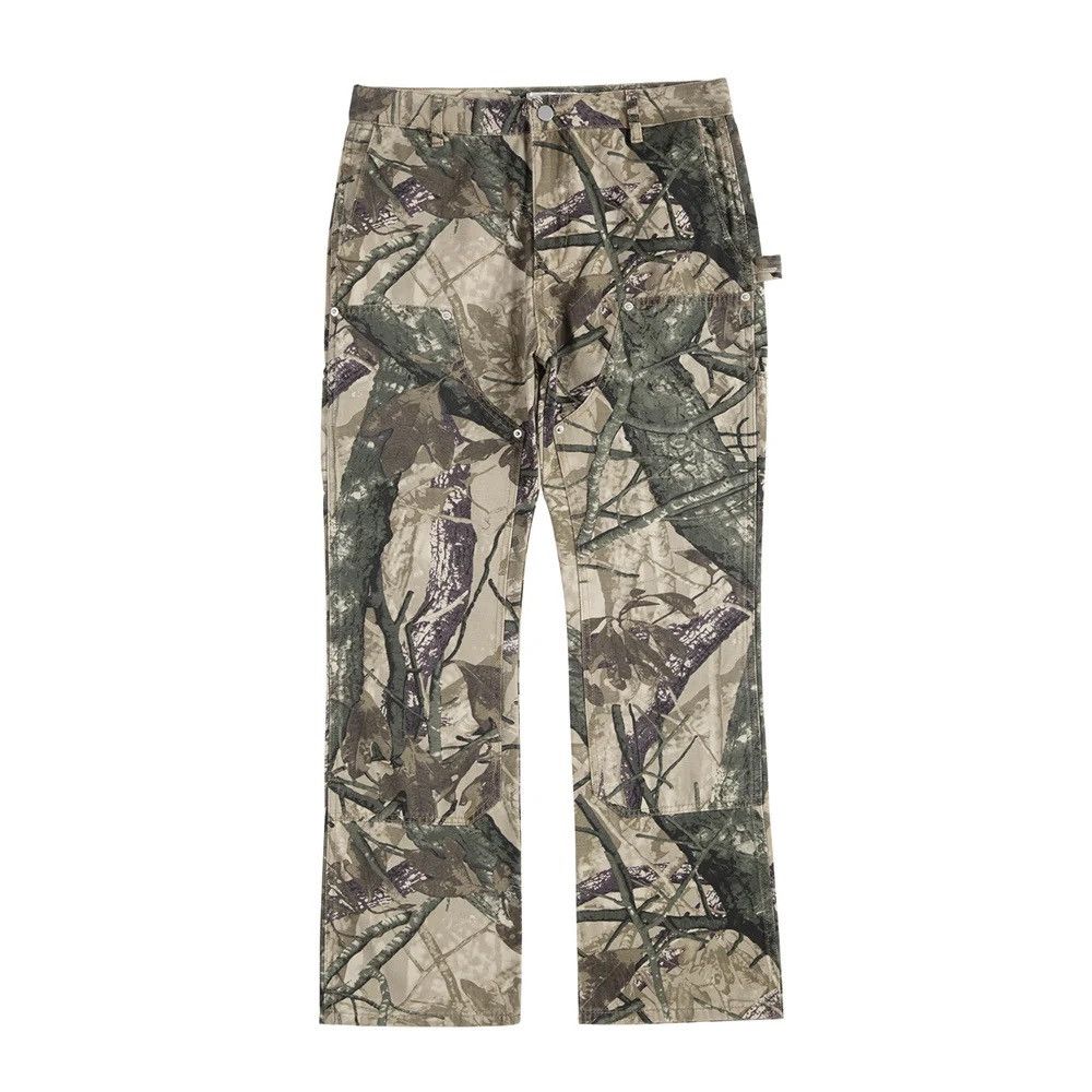 image of Vintage Streetwear Camouflage Print Flared Casual Pants, Men's (Size 34)