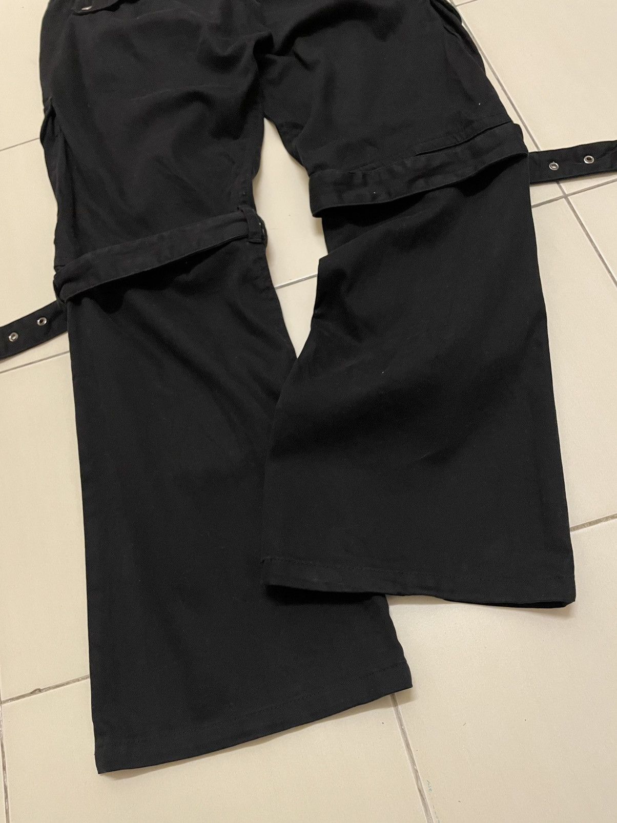 Japanese Brand Semantic Design Cargo Strap Bondage Flare Pants Size US 32 / EU 48 - 8 Thumbnail