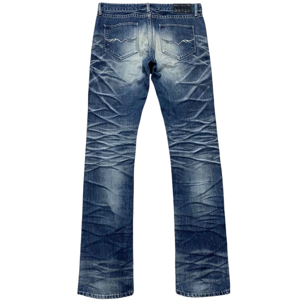GOSTAR DE FUGA Gostar De Fuga Whiskers Denim Distressed Jeans Size US 33 - 2 Thumbnail
