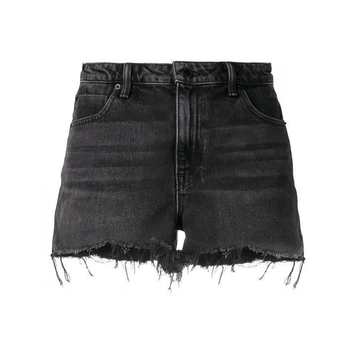 Alexander Wang Alexander Wang Distressed Raw Hem Denim Shorts 0079 Size 26" / US 2 / IT 38 - 1 Thumbnail