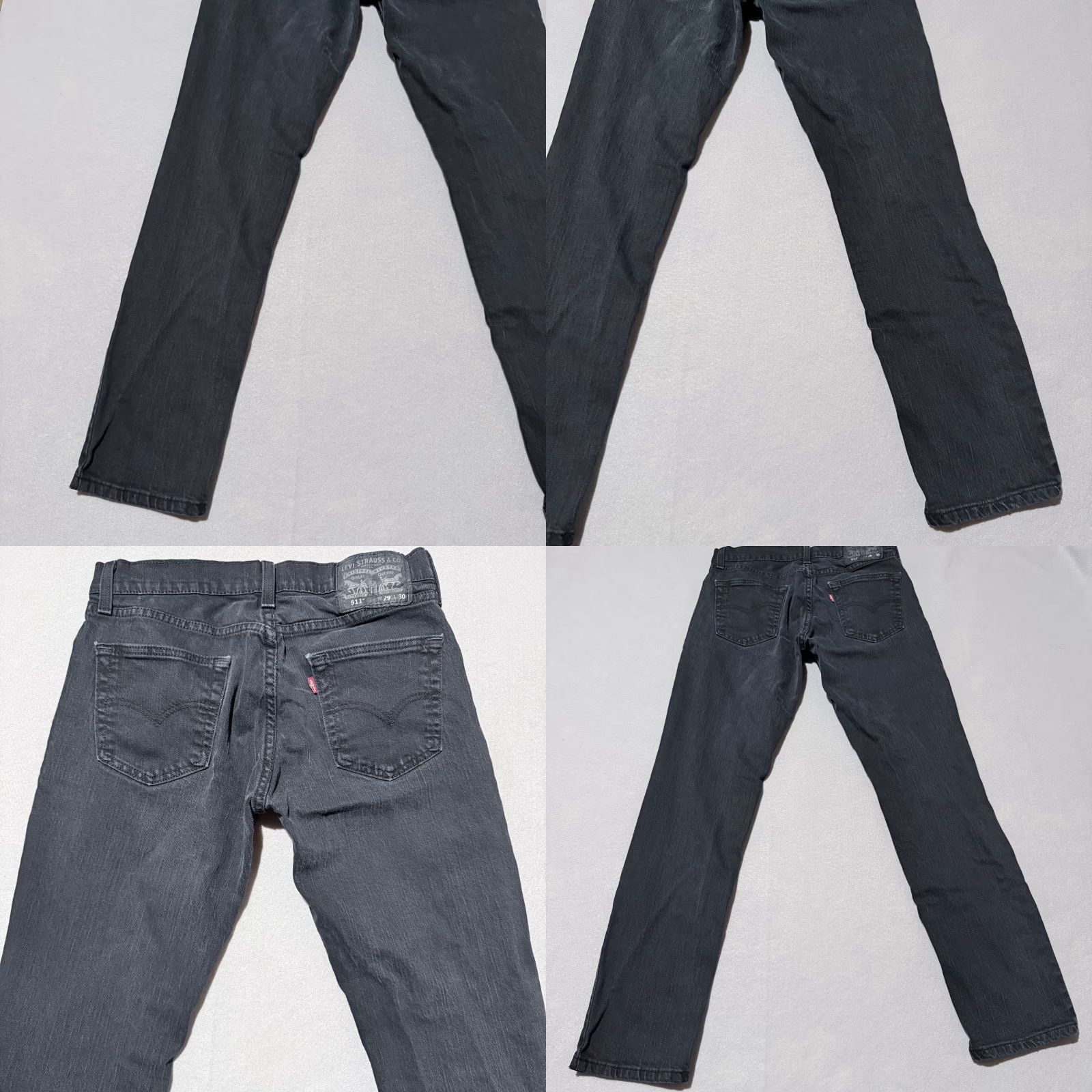 Levi's Levi's Jeans Men Black Denim Mid-Rise Classic Straight Zip Fly 29X30 511 Size US 29 - 9 Thumbnail