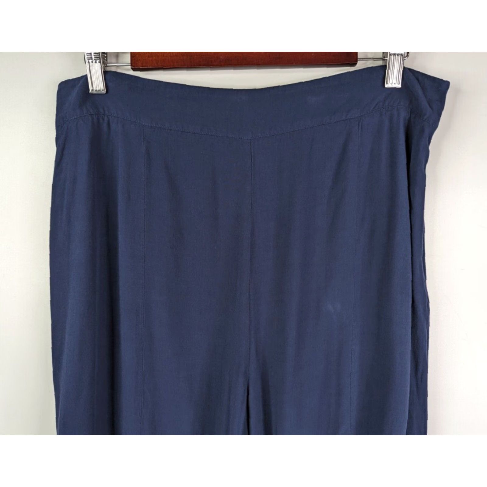 Vintage VINTAGE Maeve Anthropologie Canna Culotte Navy Blue High Rise Wide-Leg Pants Womens 12 Size 34" / US 12 / IT 48 - 2 Thumbnail