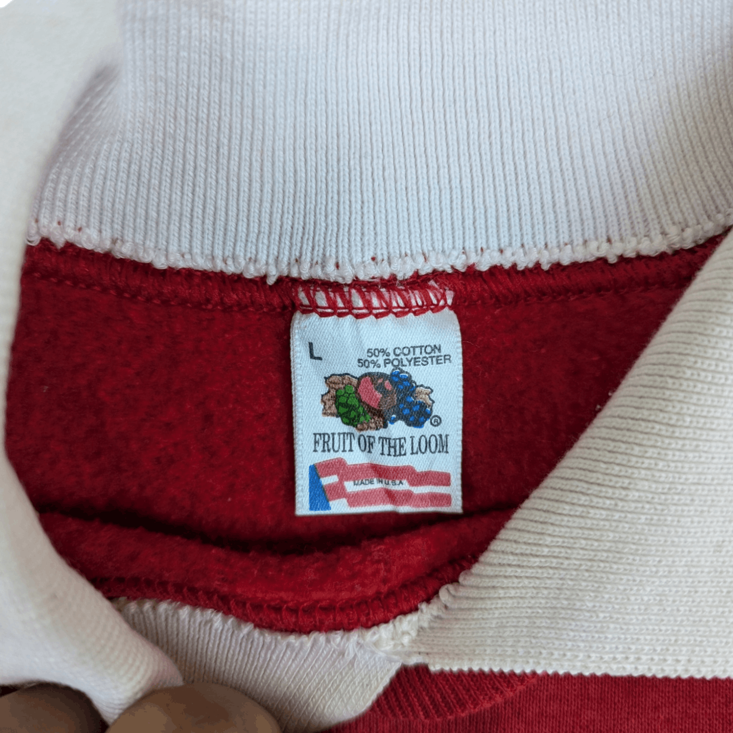 Fruit Of The Loom × Vintage Vintage 1990 LOVE Image Custom Jumper Sweatshirt Size L / US 10 / IT 46 - 5 Thumbnail