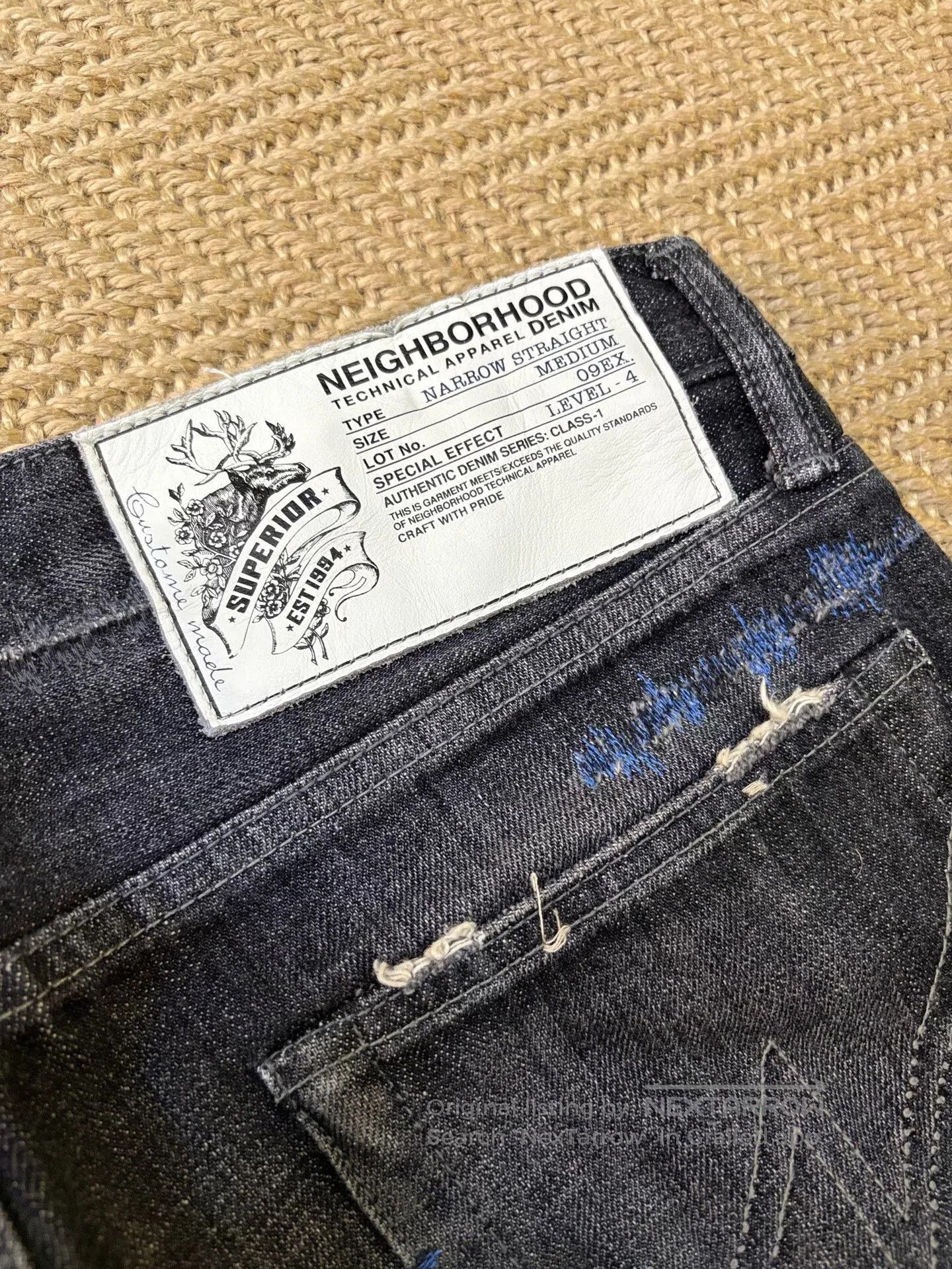 Neighborhood Neighborhood Blue Knife Cut Denim Pants. Size US 42 / EU 58 - 8 Thumbnail