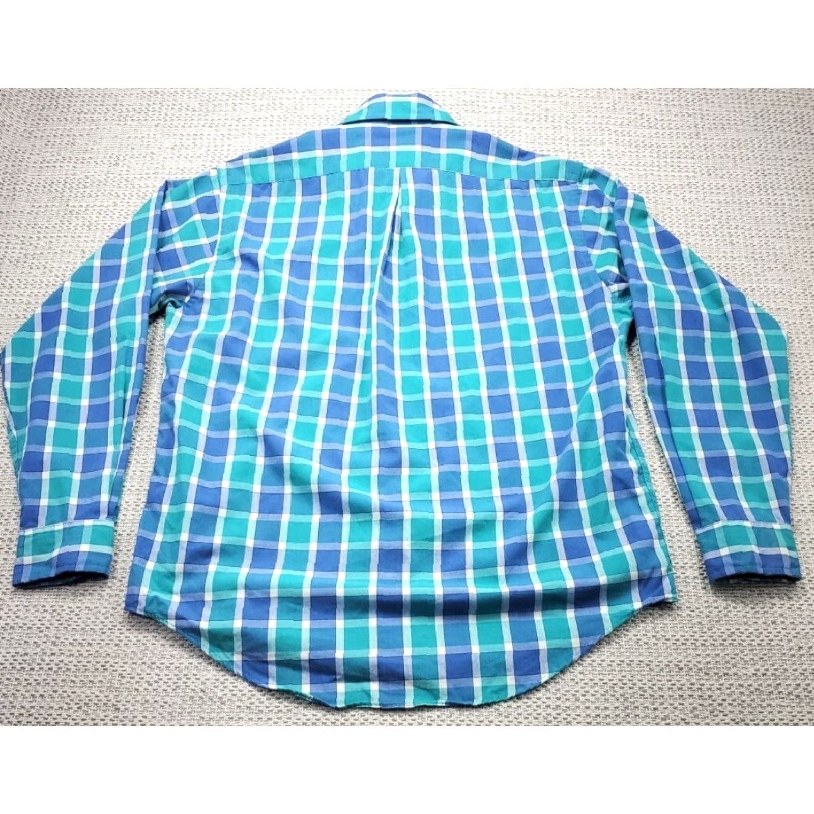 Yves Saint Laurent VINTAGE Yves Saint Laurent Shirt Mens L Long Sleeve Plaid Casual Shirt Size US L / EU 52-54 / 3 - 6 Thumbnail