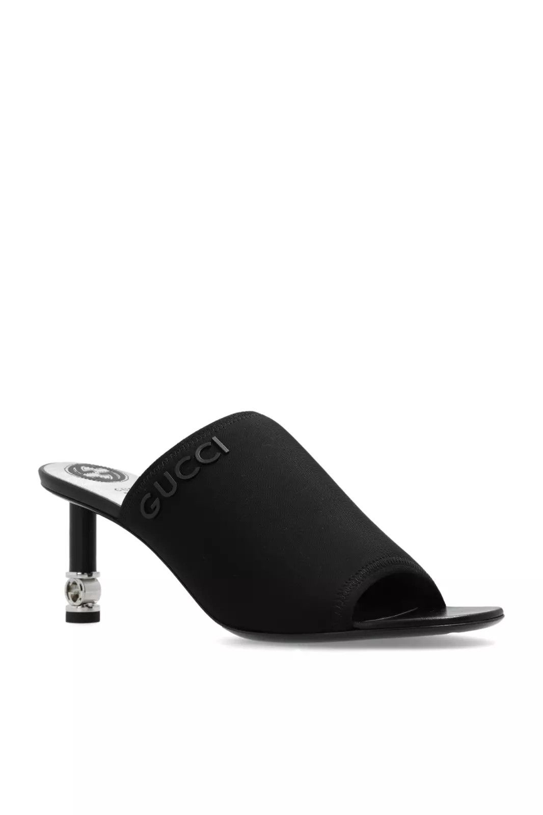 Gucci GUCCI Black Fabric 80mm Mules New & Authentic Size US 6 / IT 36 - 1 Thumbnail