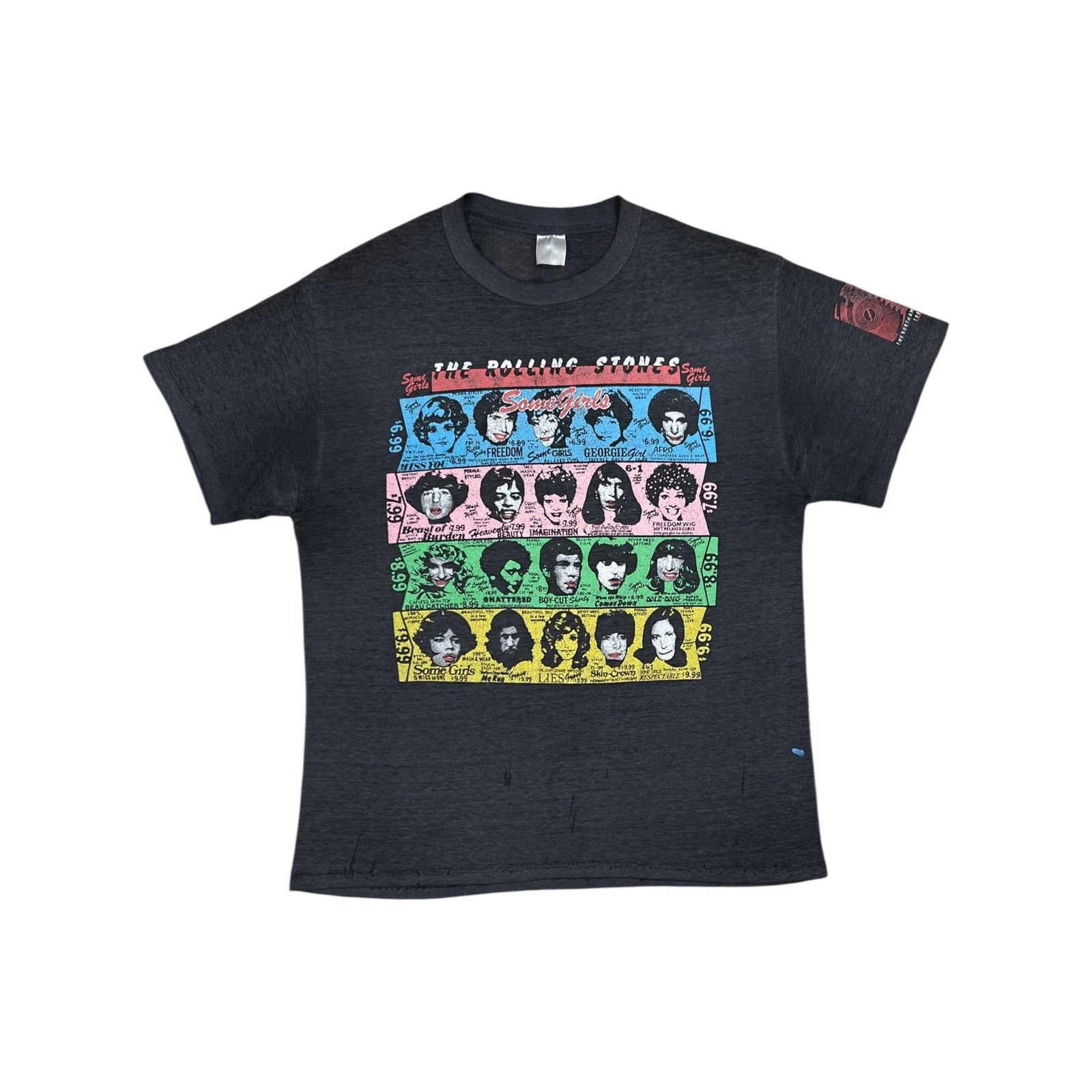 Band Tees × The Rolling Stones × Vintage 1980s The Rolling Stones Some Girls threadbare faded tee Size US L / EU 52-54 / 3 - 1 Thumbnail
