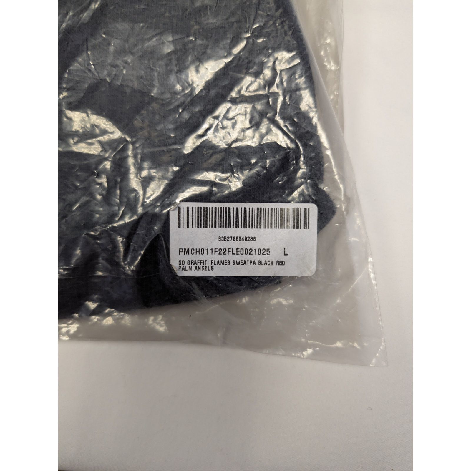 Palm Angels o1rshd1 GD Graffiti Flames 🔥 Sweatpants in Black / Red Size US 34 / EU 50 - 23 Thumbnail