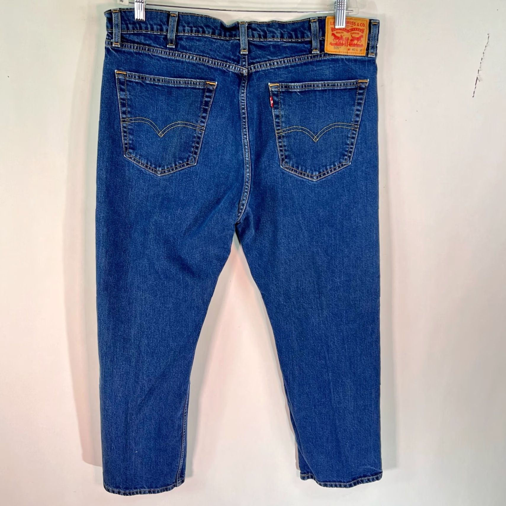 Levi's Levis 505 Jeans Mens Size 40 Blue Straight Regular Fit Workwear 40 X 30 Size US 40 / EU 56 - 7 Thumbnail