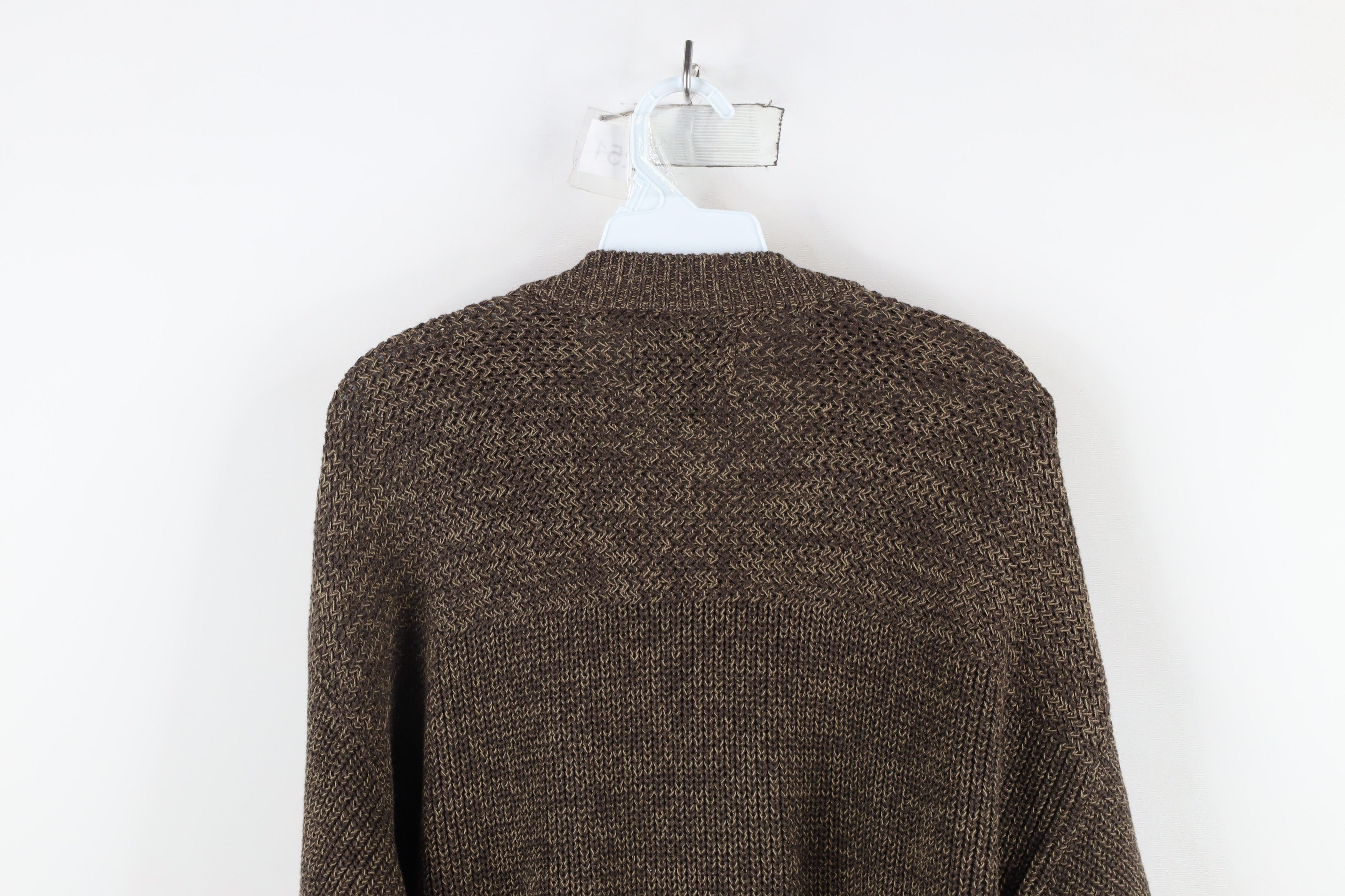 Vintage Vintage 90s Streetwear Ribbed Knit Henley Sweater Brown Size US XL / EU 56 / 4 - 9 Thumbnail