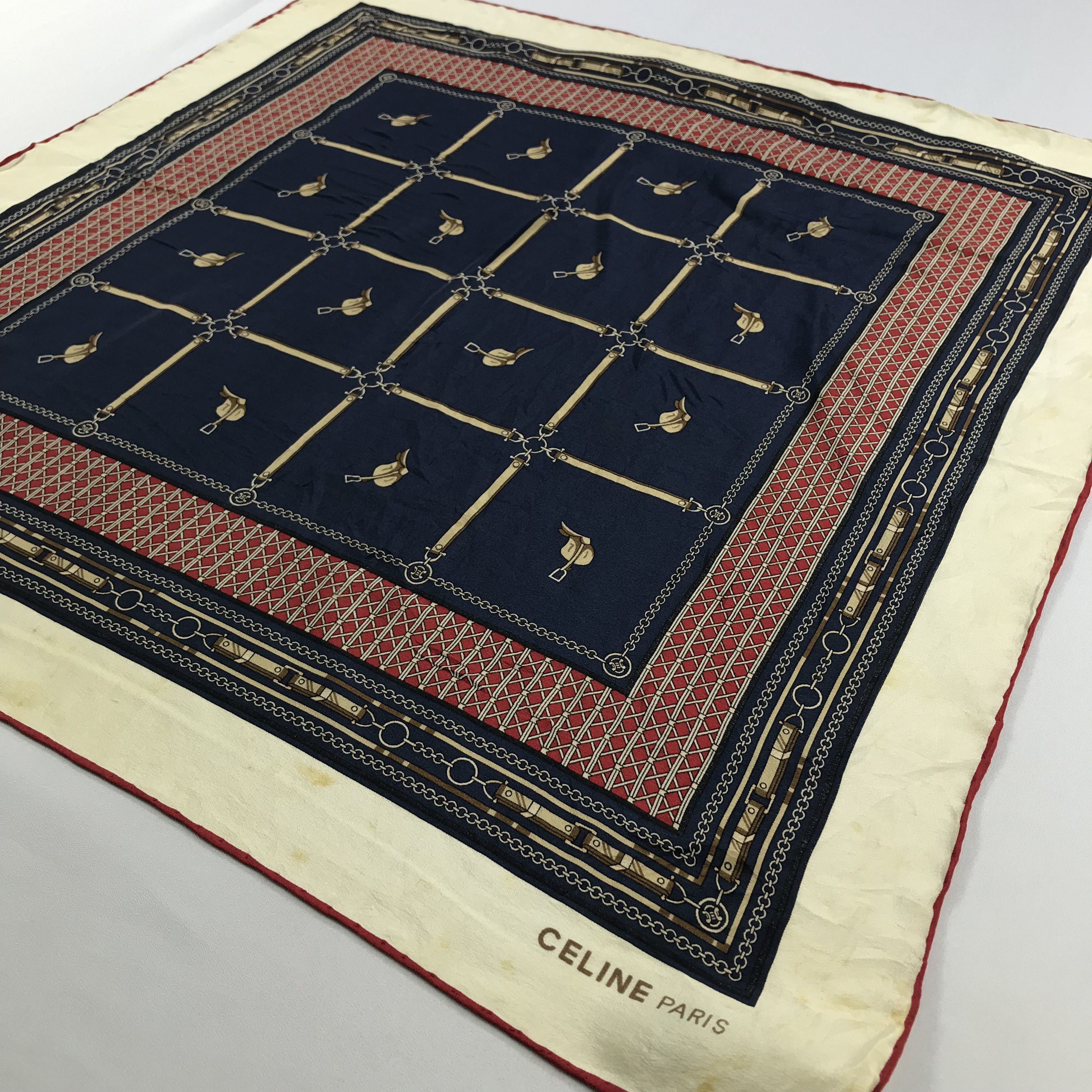 Celine × Vintage Vintage Celine Silk Scarf - S2738B Size ONE SIZE - 2 Thumbnail