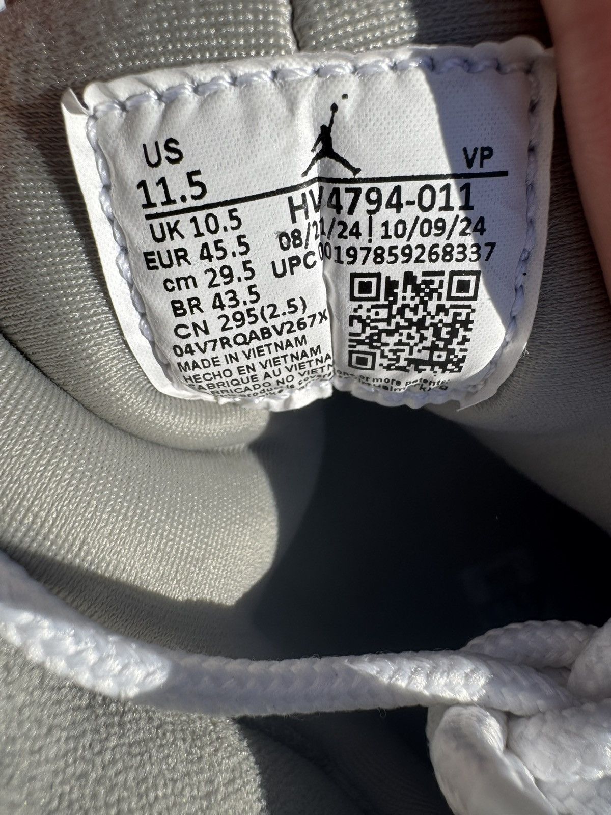 Jordan Brand JORDAN 9 RETRO COOL GREY 2025 SIZE 11.5 Size US 11.5 / EU 44-45 - 6 Thumbnail
