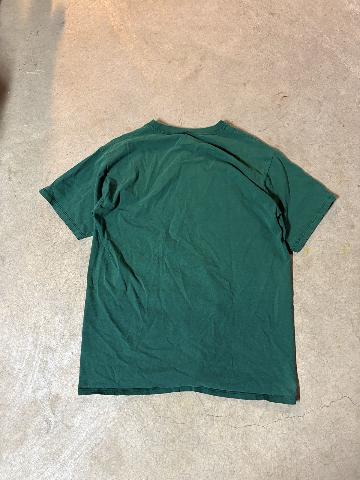 Russell Athletic VTG 90s Russell Athletic Blank Tee Made In USA Faded Green Size US XL / EU 56 / 4 - 4 Thumbnail