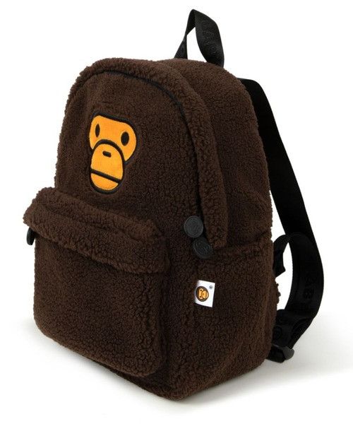 Bape A BATHING APE BABY MILO MINI FUR BACKPACK Brown | Grailed