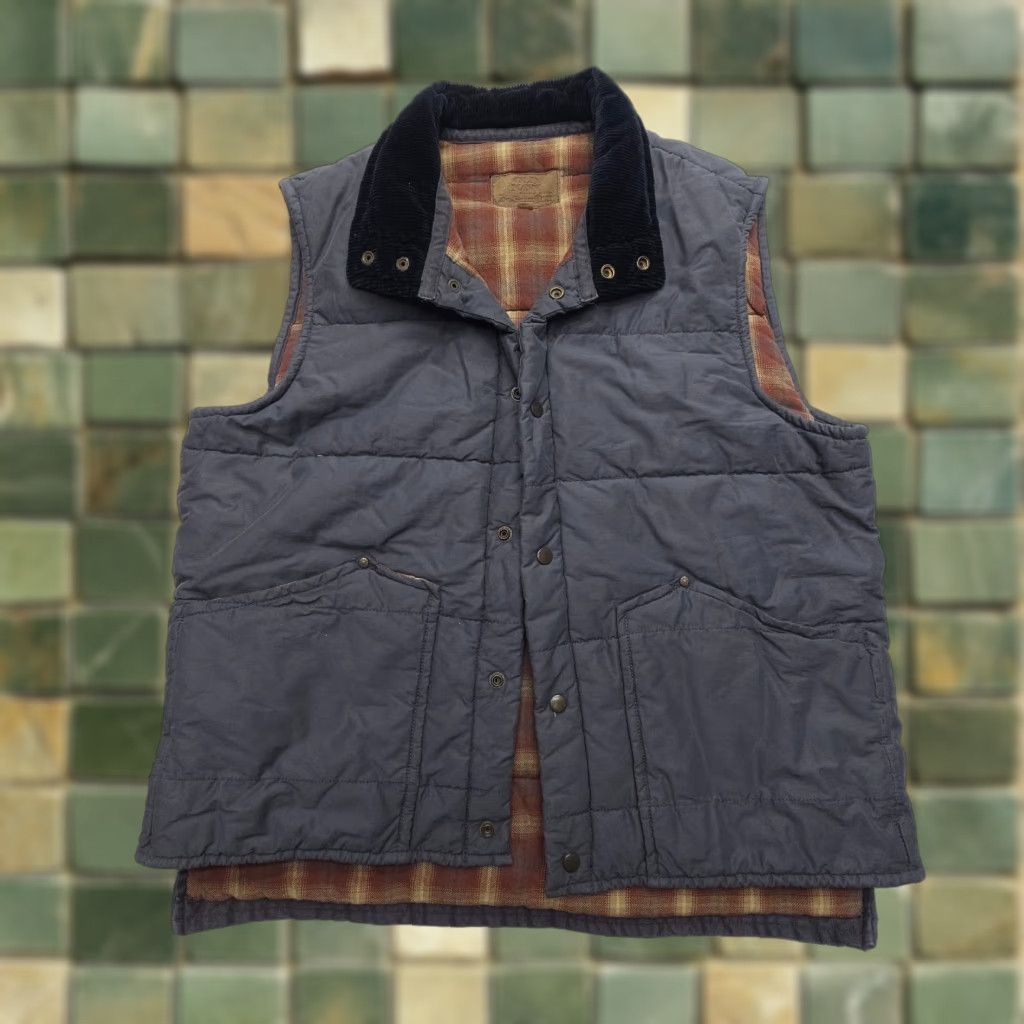 Old Navy VINTAGE Old Navy Vest Mens XL Plaid Flannel Lined Corduroy Collar Y2K 2006 Size US XL / EU 56 / 4 - 1 Thumbnail
