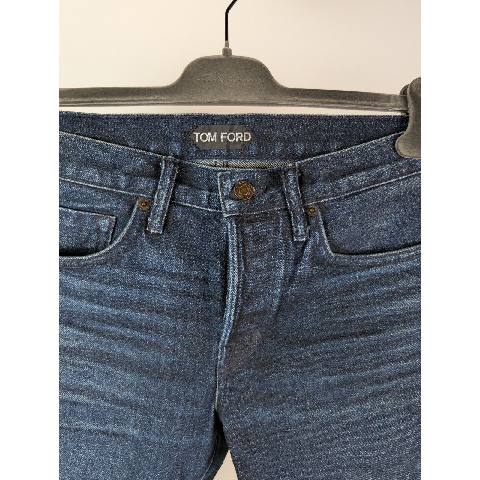 Tom Ford o1rshd1 Slim Fit Denim Jeans in Navy Blue Size US 30 / EU 46 - 8 Thumbnail