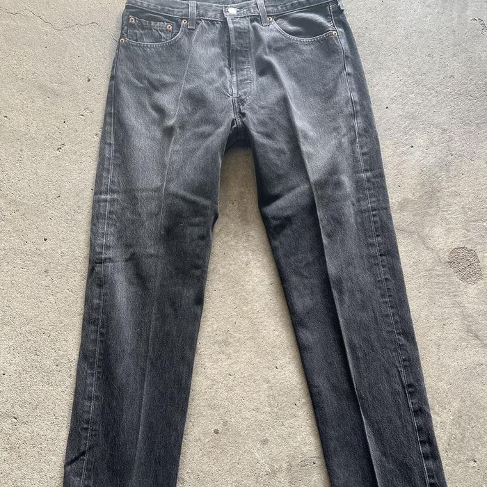 Vintage Vintage 90’s Levi’s 501 Black Starched Denim Jeans | Grailed