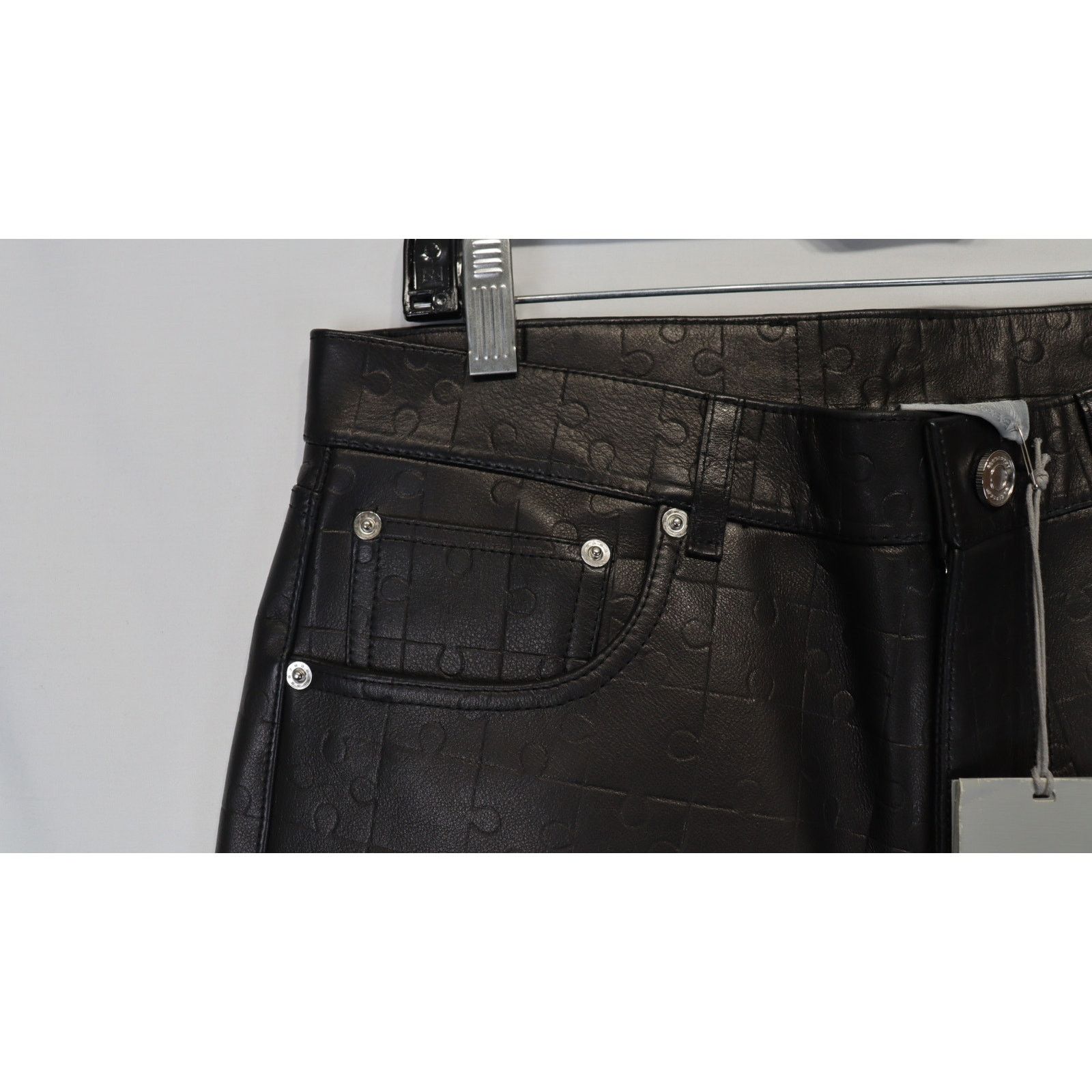VTMNTS o1rshd1 Puzzle Leather Pants in Noir Black Size US 30 / EU 46 - 8 Thumbnail