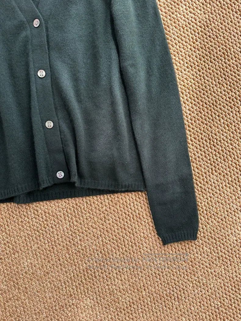 Hermes Hermes Cashmere slim fit long sleeve knit cardigan, dark g Size XS / US 0-2 / IT 36-38 - 3 Thumbnail