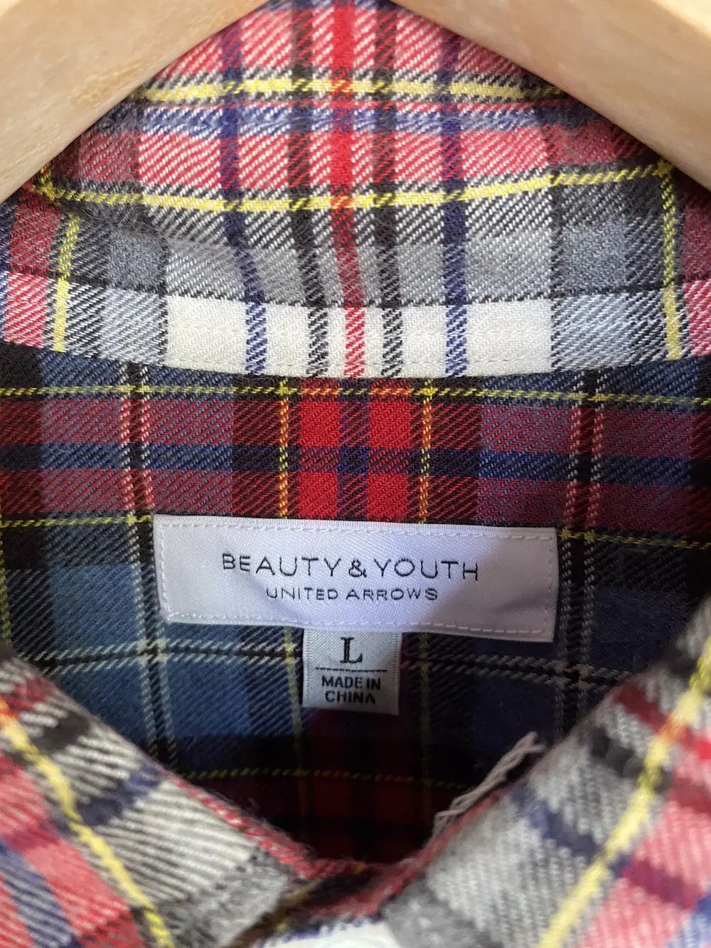 BEAUTY&YOUTH Rare Design Patchwork Flannel United Arrow PlaidTartan Shirt Size US M / EU 48-50 / 2 - 5 Thumbnail