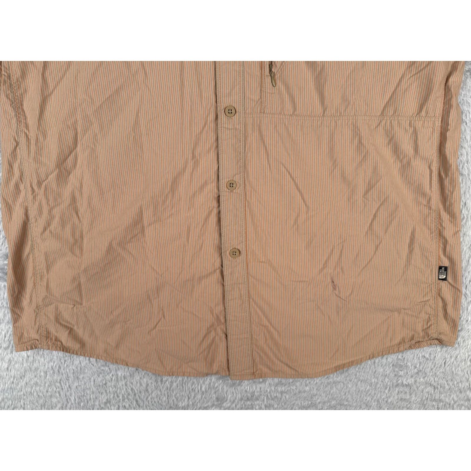 The North Face The North Face Button-Up Shirt Adult XL Brown Orange Striped Long Sleeve Casual Vacation Mens Size US XL / EU 56 / 4 - 5 Thumbnail