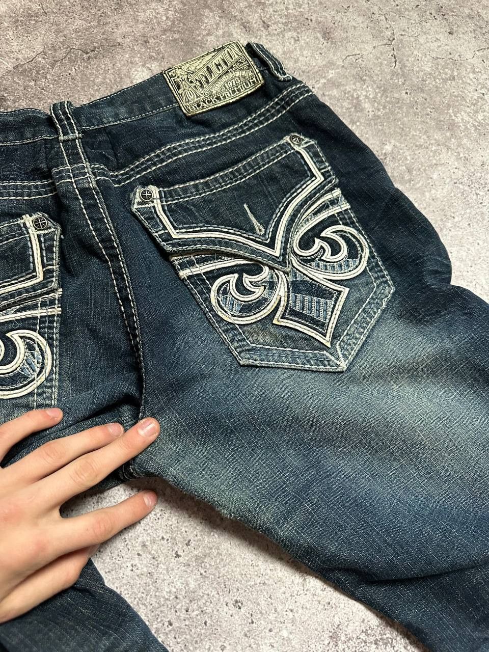 Affliction Affliction Ace Denim Jeans Y2K Embroidered size 31 Size 33" - 5 Thumbnail