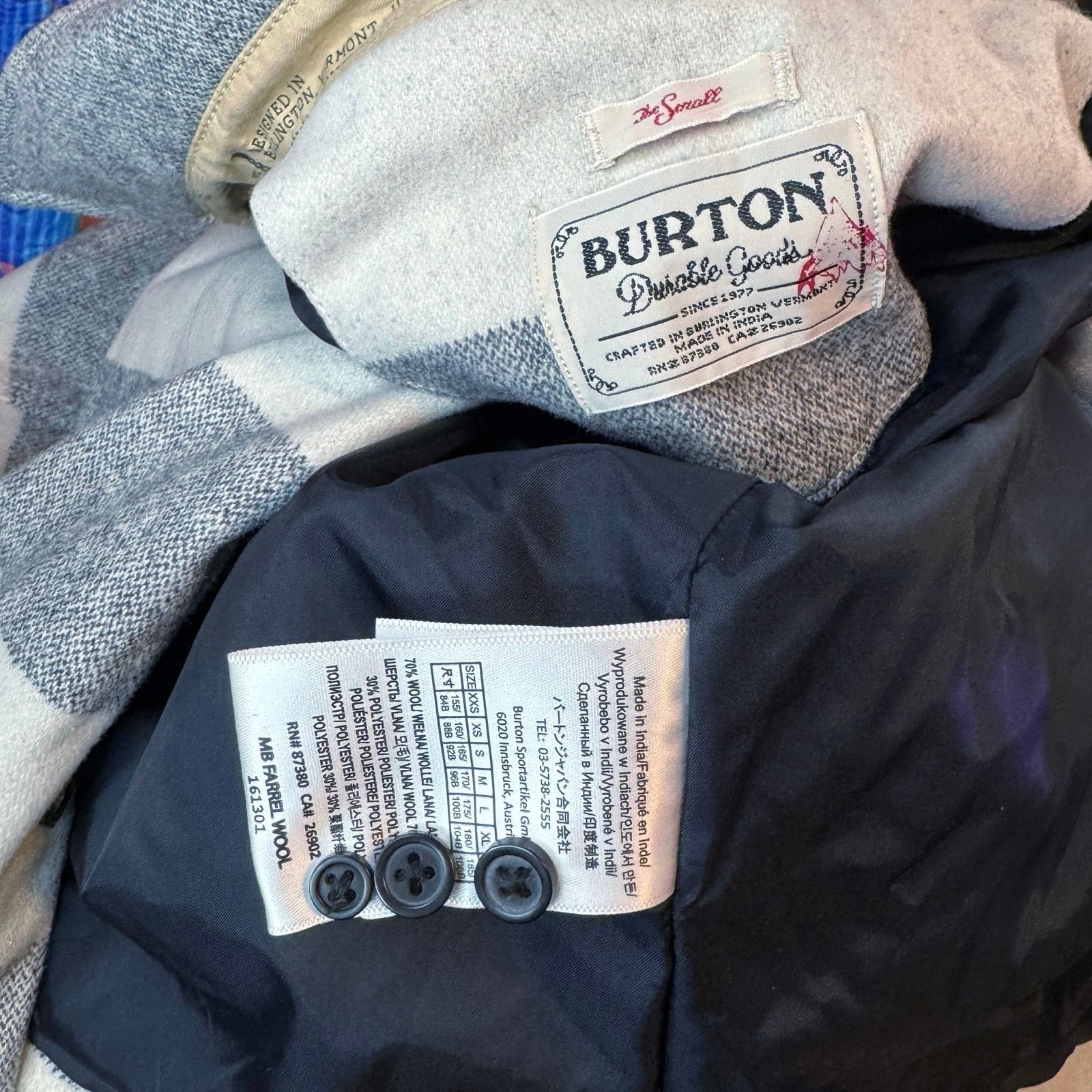 Burton Burton Durable Goods Wool Button-up flannel Jacket • Small Size US S / EU 44-46 / 1 - 9 Thumbnail