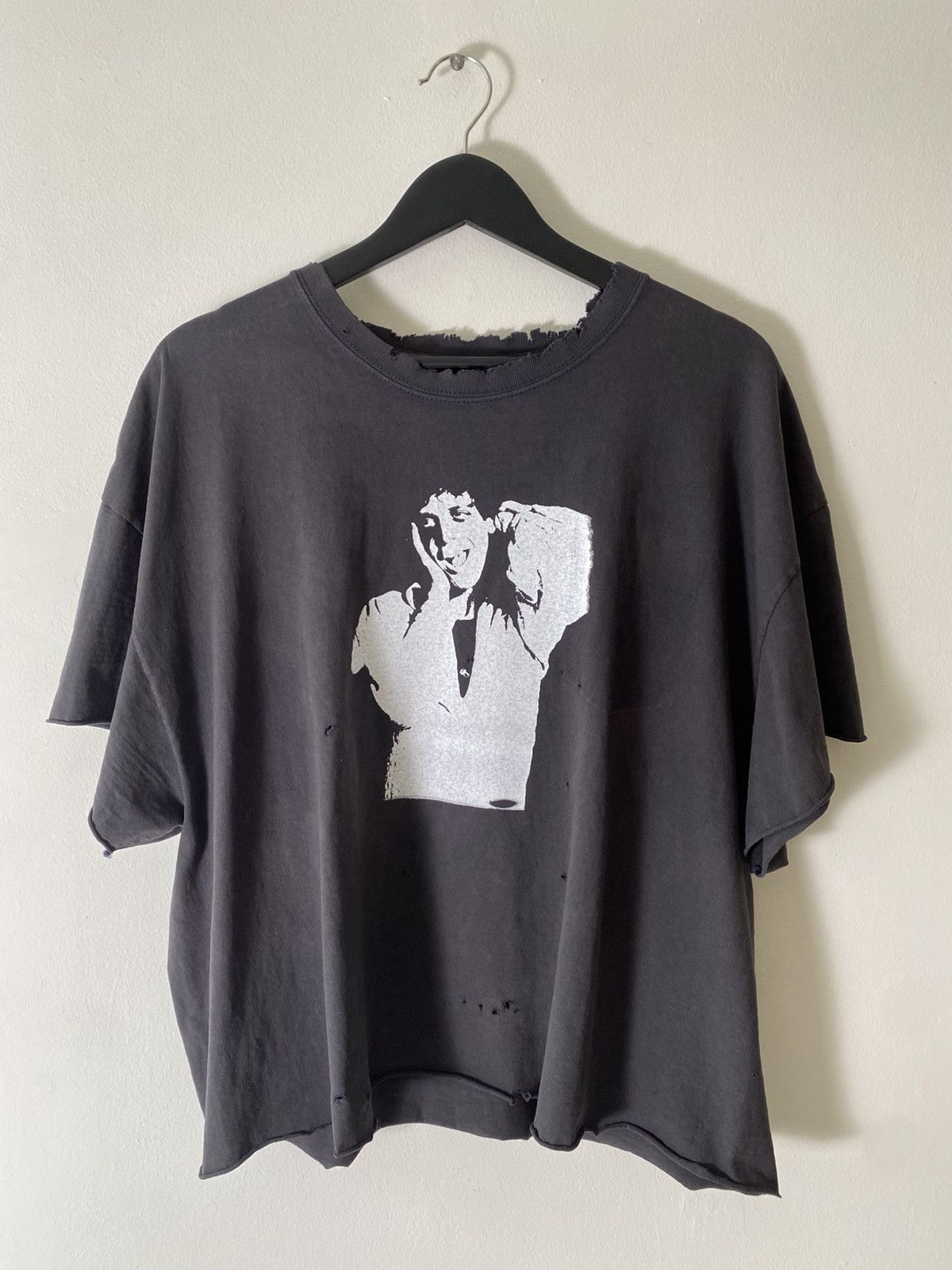 Vintage-Washed Faded and Distressed Lou Reed Band T Shirt 3