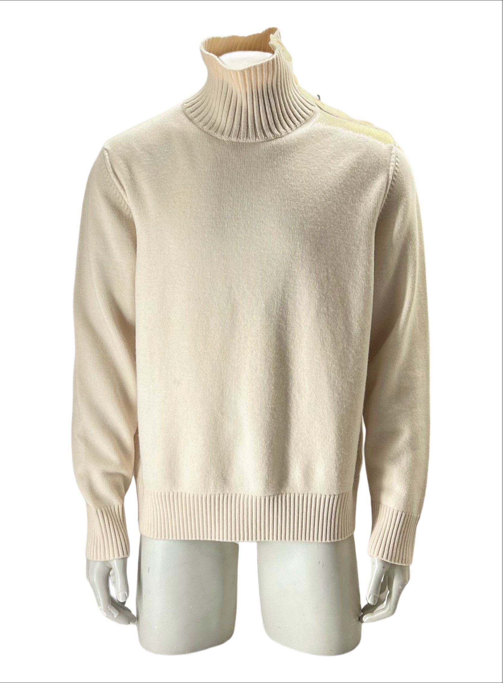 C.P. Company CP Company Ecru Wool Roll Neck With Button Details SIZE 7 Size US XXL / EU 58 / 5 - 1 Thumbnail