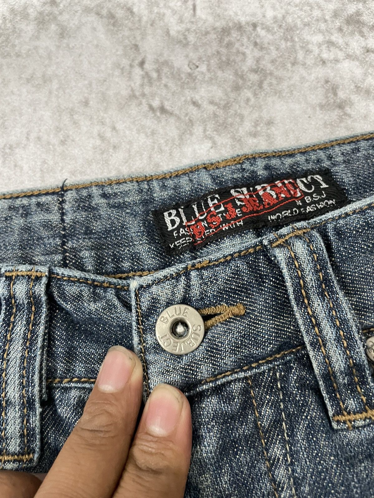 Hysteric Glamour × If Six Was Nine × Le Grande Bleu (L.G.B.) 2000s BSJ japan Destroy wash denim y2k style Size US 27 - 10 Thumbnail