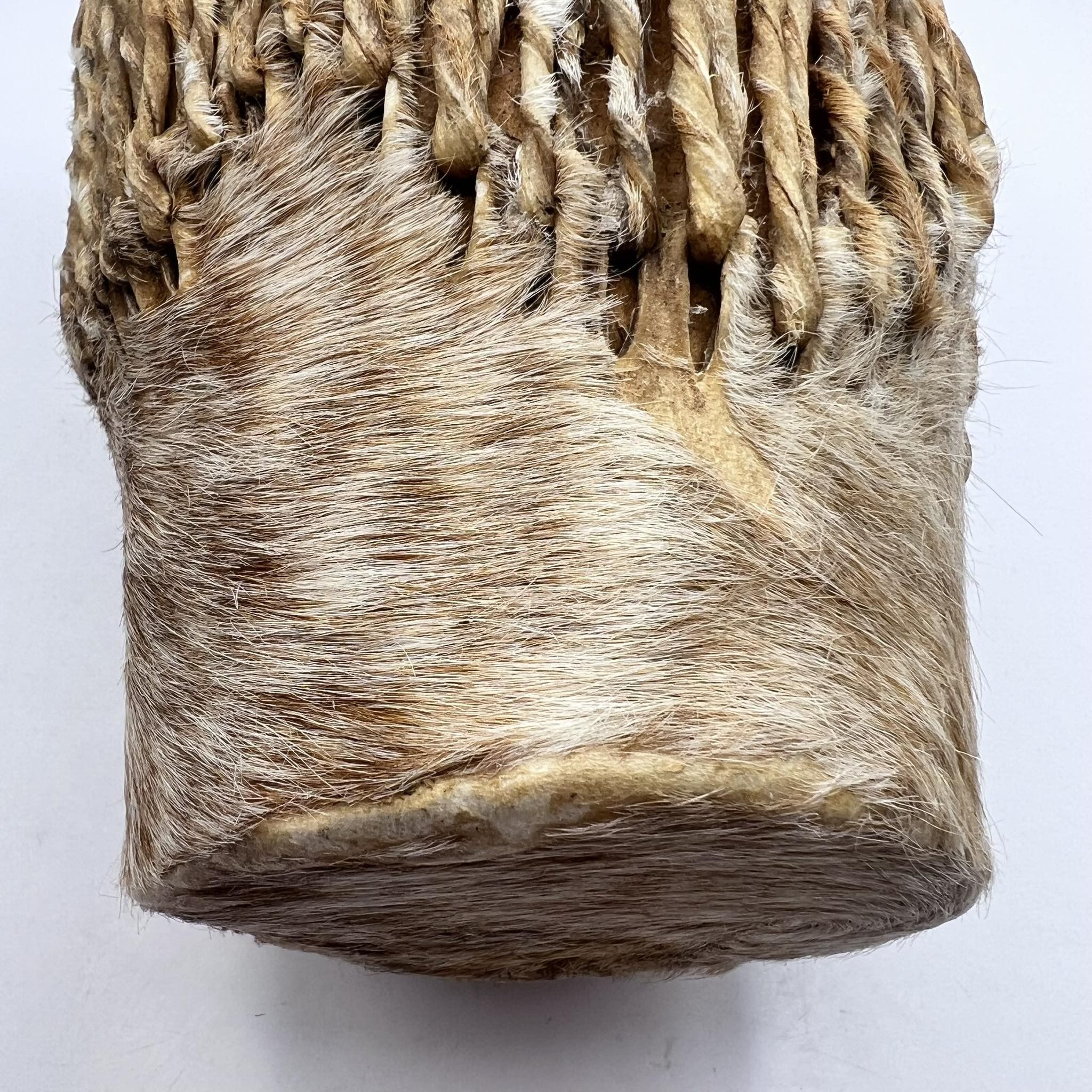 Vintage Vintage African Tribal Cow Skin Hand Crafted Hide Drum Music Size ONE SIZE - 2 Thumbnail