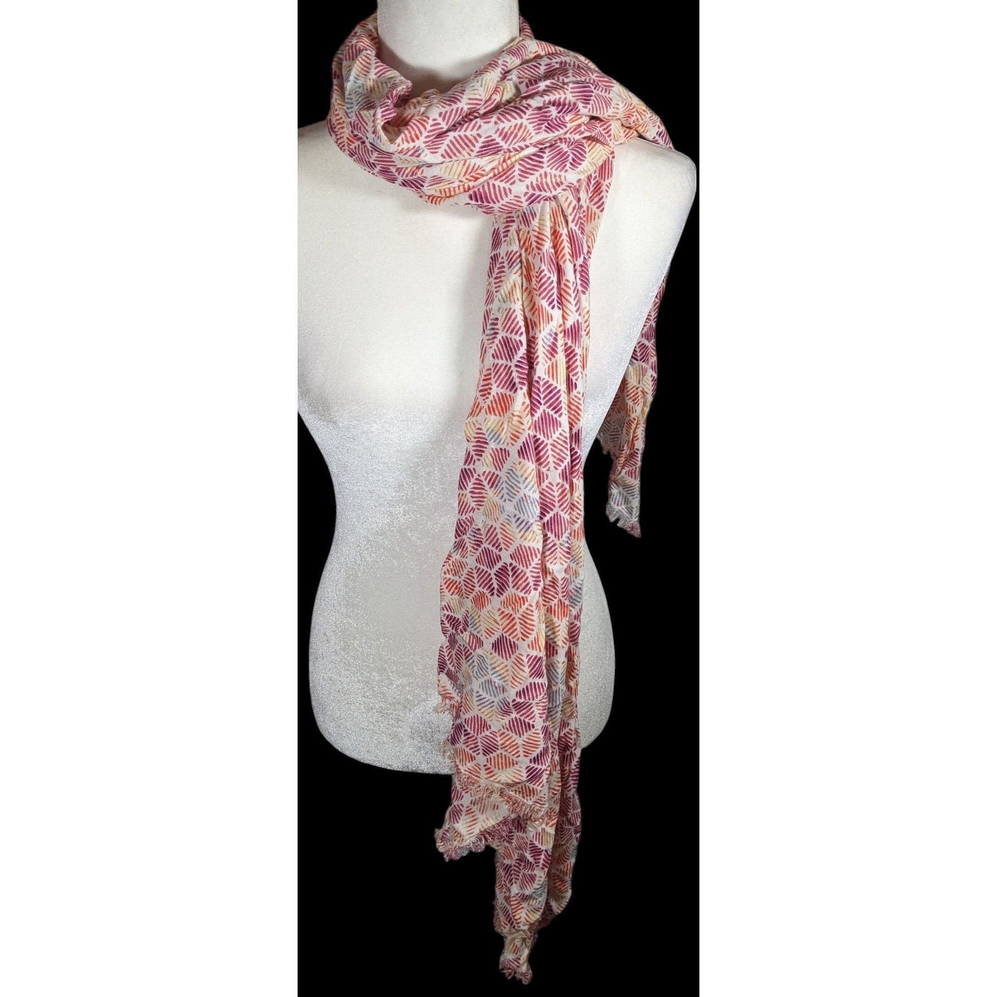 Other Warm Tone Floral Rainbow Print Lightweight Scarf Size ONE SIZE - 3 Thumbnail