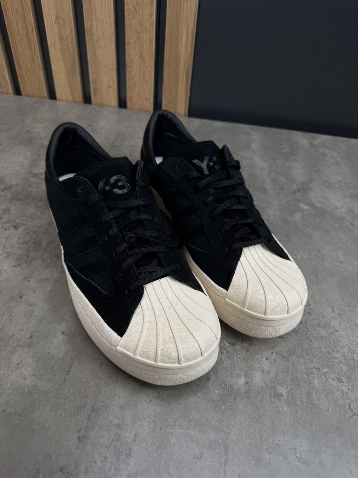 Y-3 Adidas Y-3 Yohji Star Black Sneakers Size US 11.5 Size US 11.5 / EU 44-45 - 4 Thumbnail