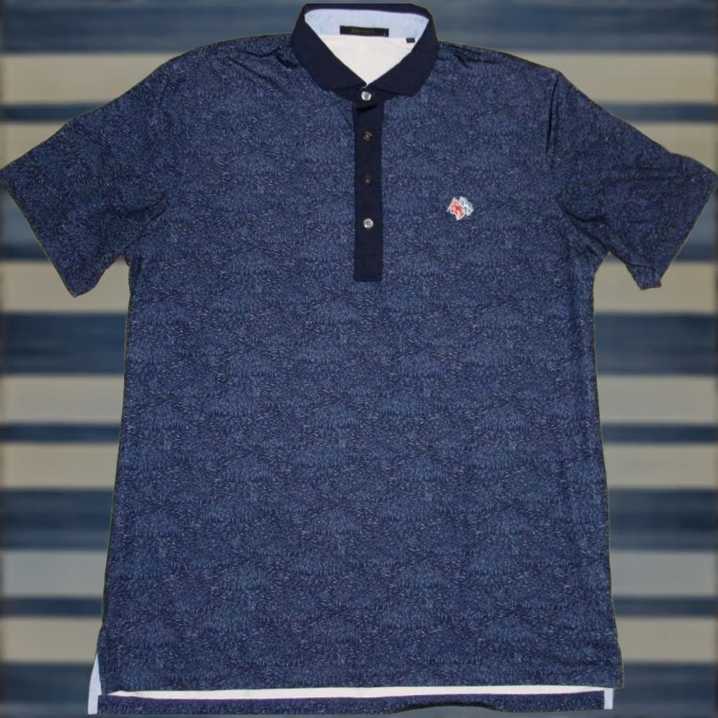 Vintage GREYSON Polo Shirt Large Men Short Sleeve Frederica Golf Club Blue Size US L / EU 52-54 / 3 - 1 Thumbnail