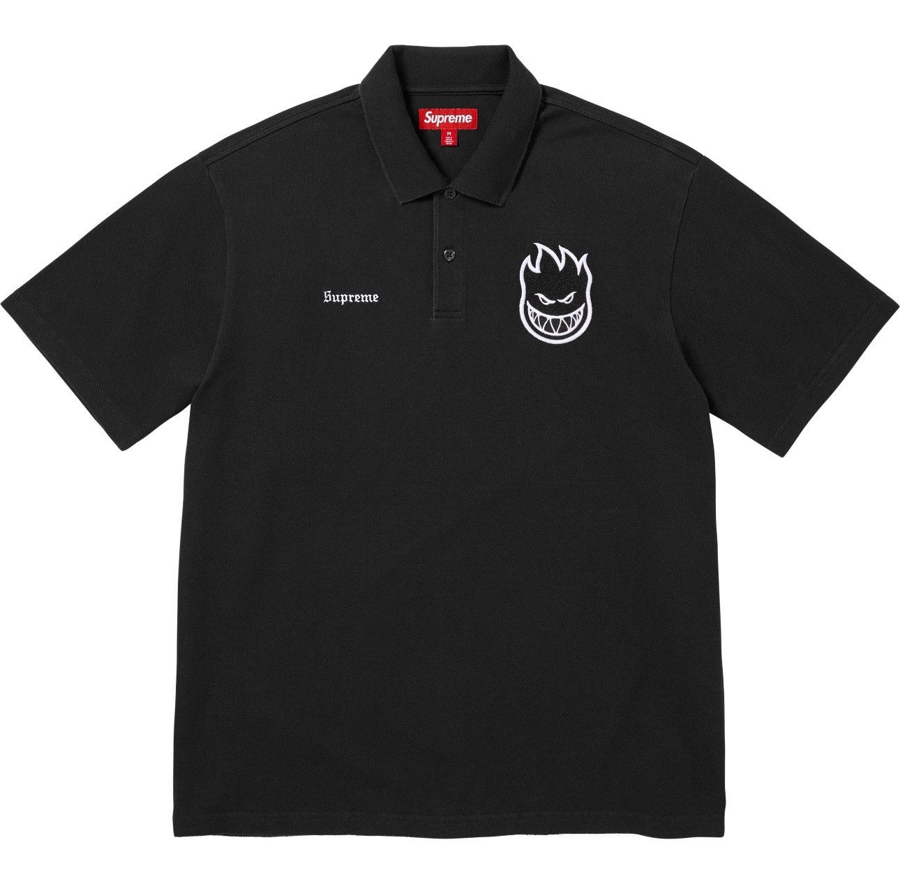 Supreme Supreme washed stripe polo sz XL SS26 black | Grailed